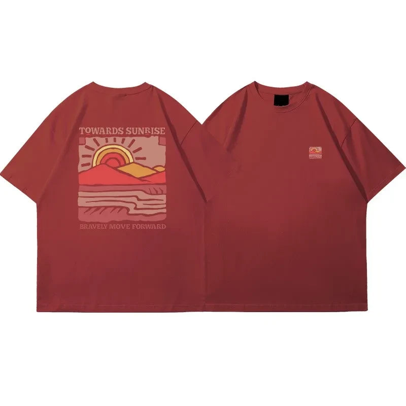 American Retro Printed Cotton T-shirt