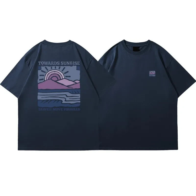 American Retro Printed Cotton T-shirt