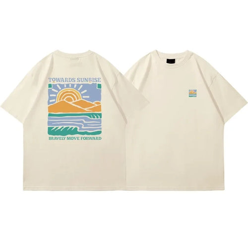 American Retro Printed Cotton T-shirt