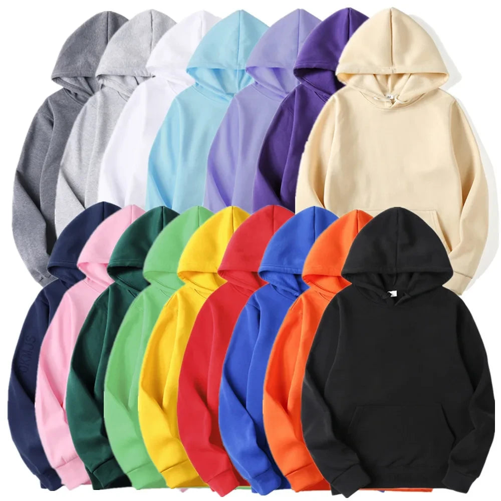 Unisex Solid Pullover Hoodie