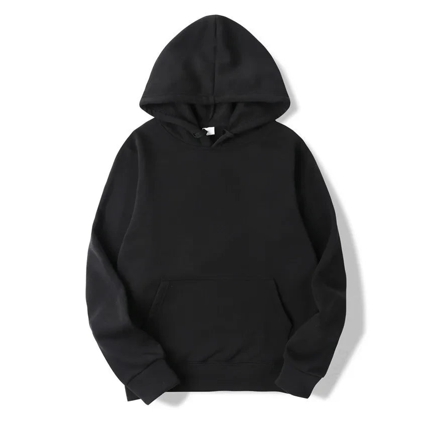 Unisex Solid Pullover Hoodie