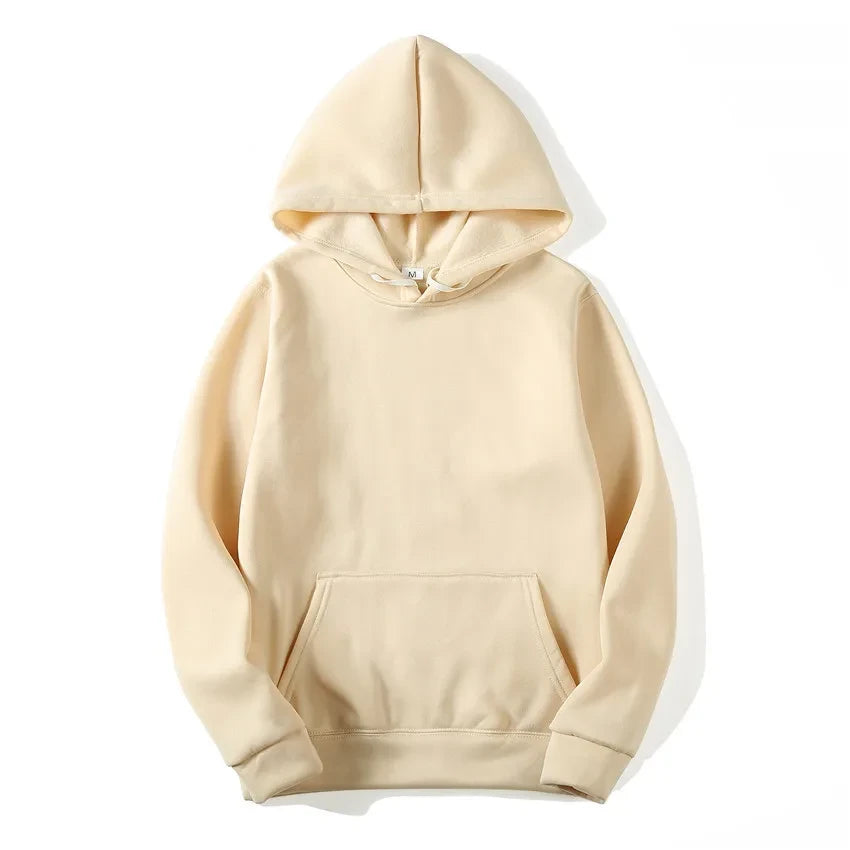 Unisex Solid Pullover Hoodie