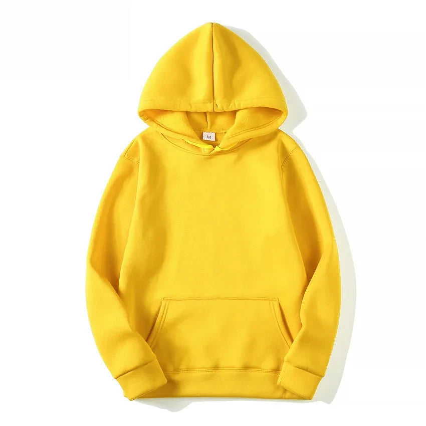 Unisex Solid Pullover Hoodie