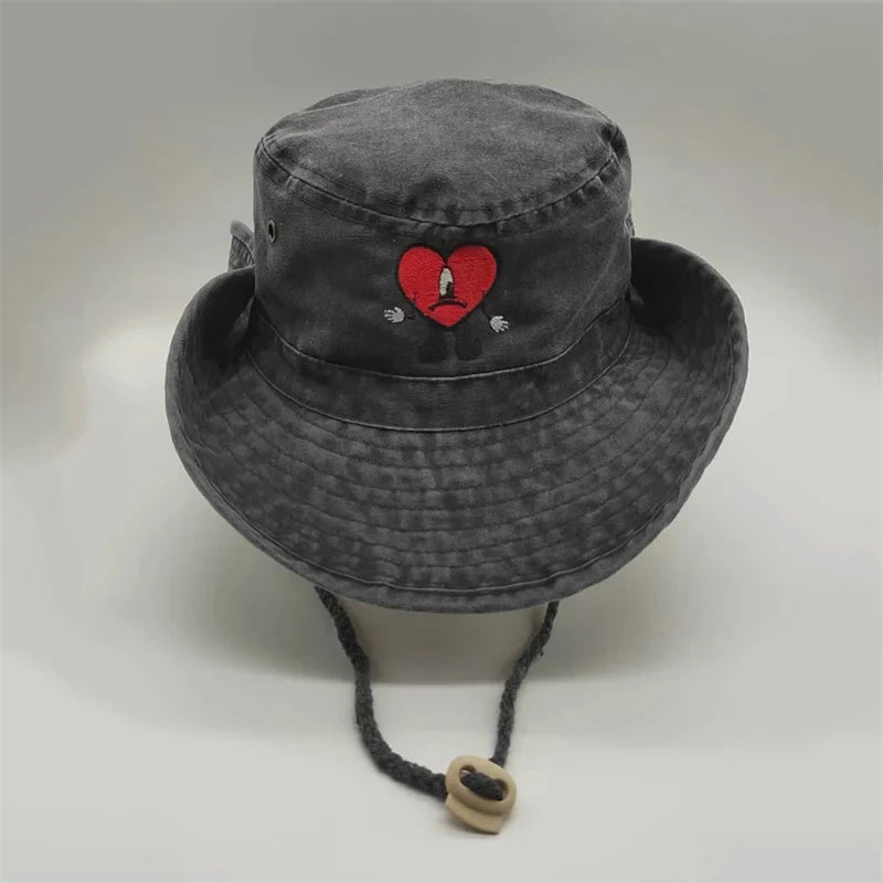 Embroidered Cotton Bucket Hat
