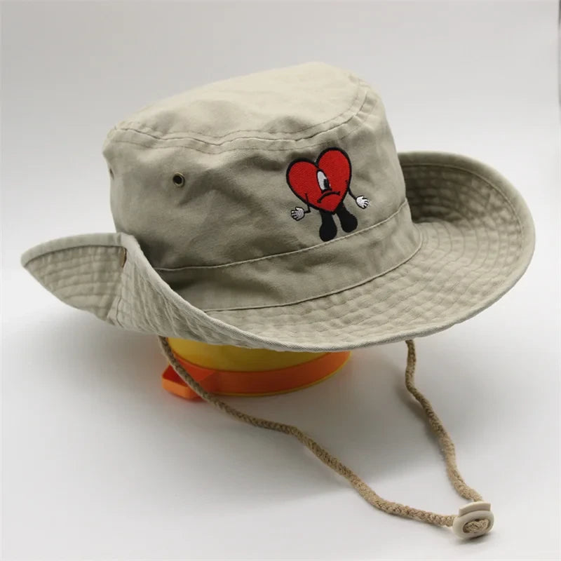 Embroidered Cotton Bucket Hat