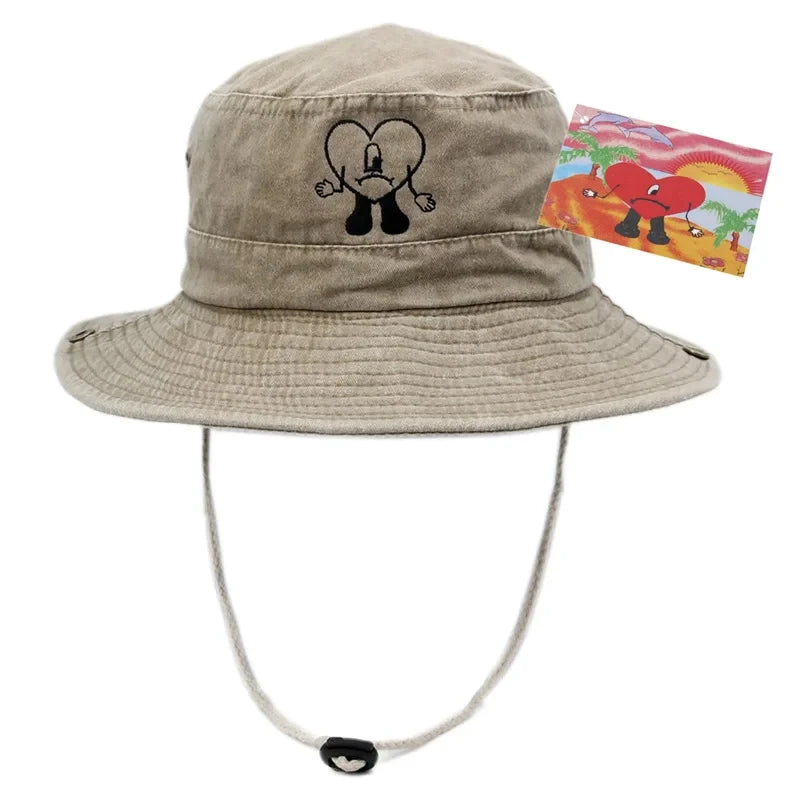 Embroidered Cotton Bucket Hat