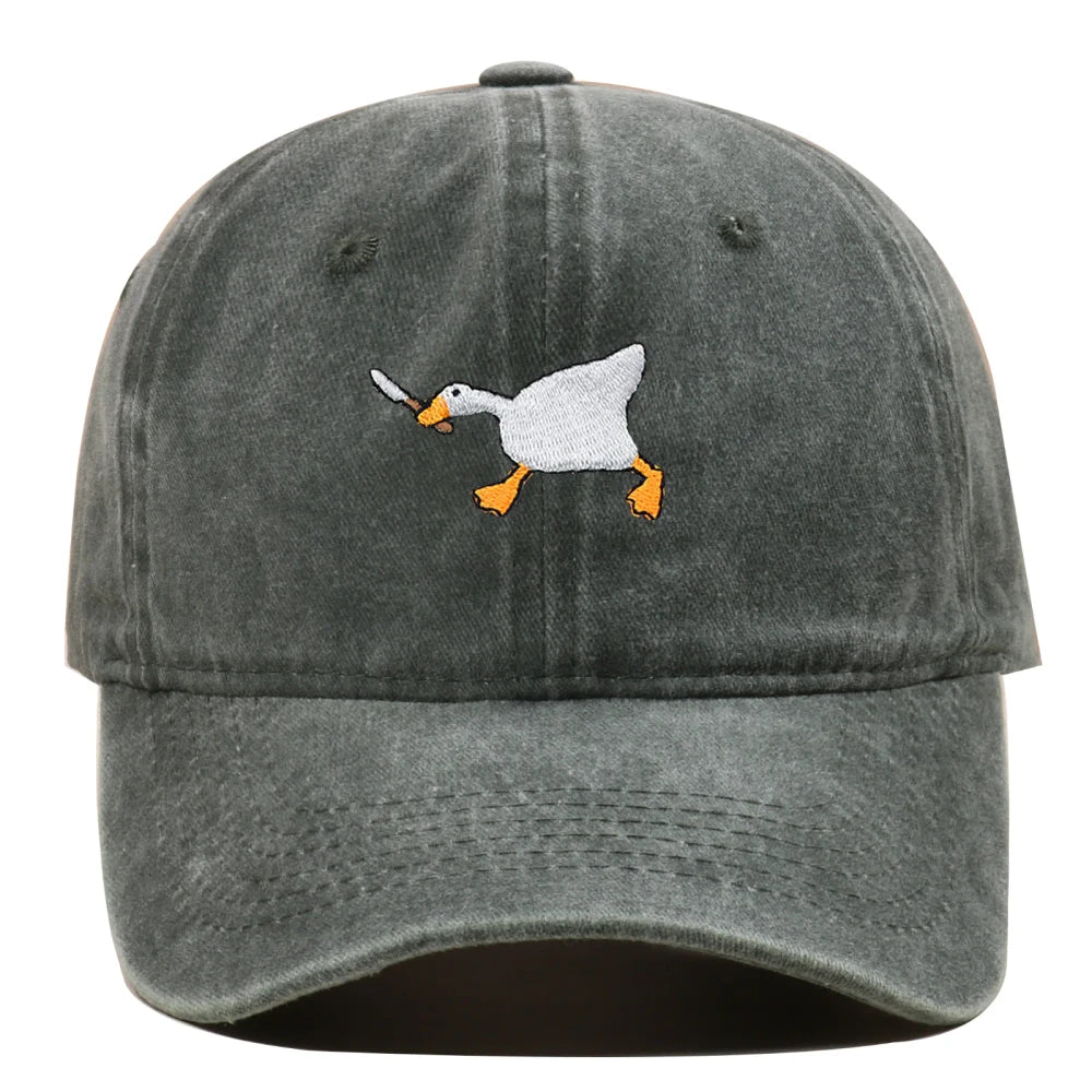 Embroidered Goose Baseball Cap