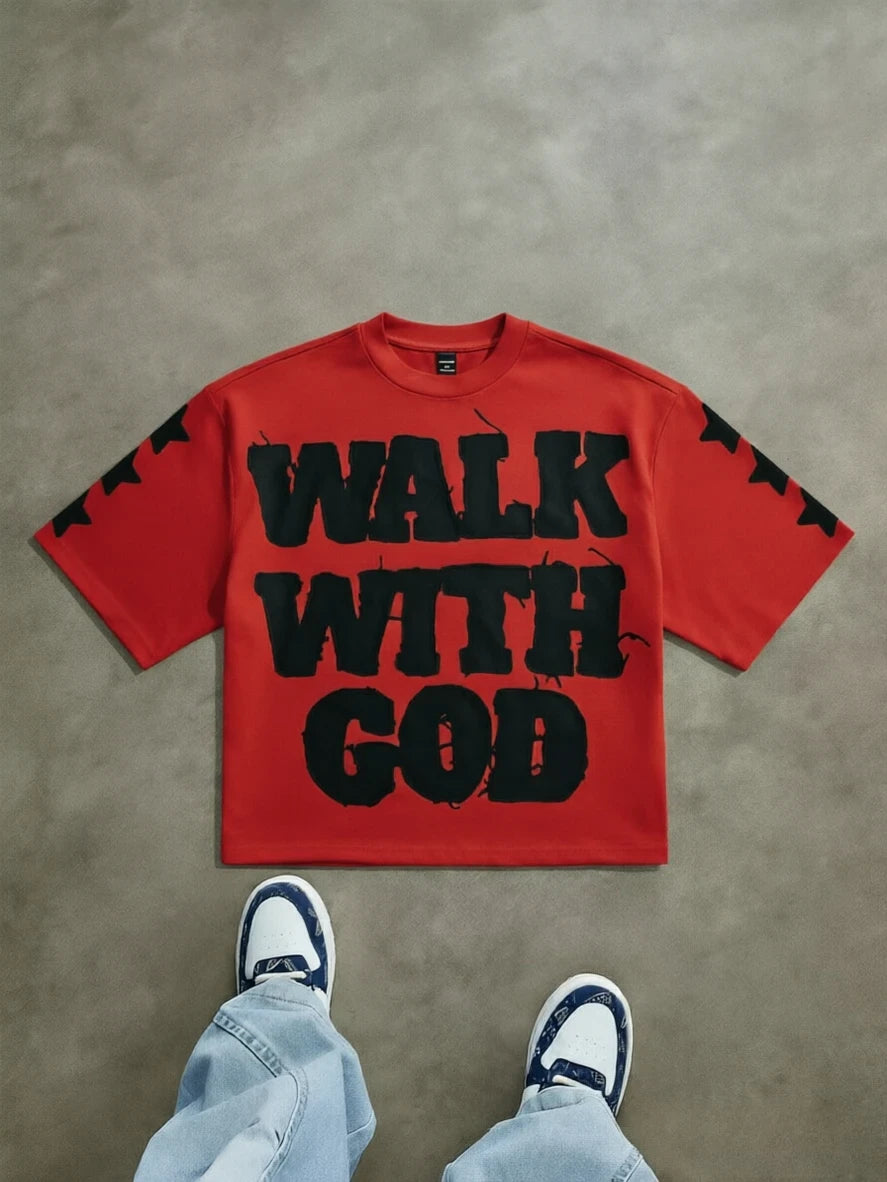 Faith Quote Oversized T-Shirt