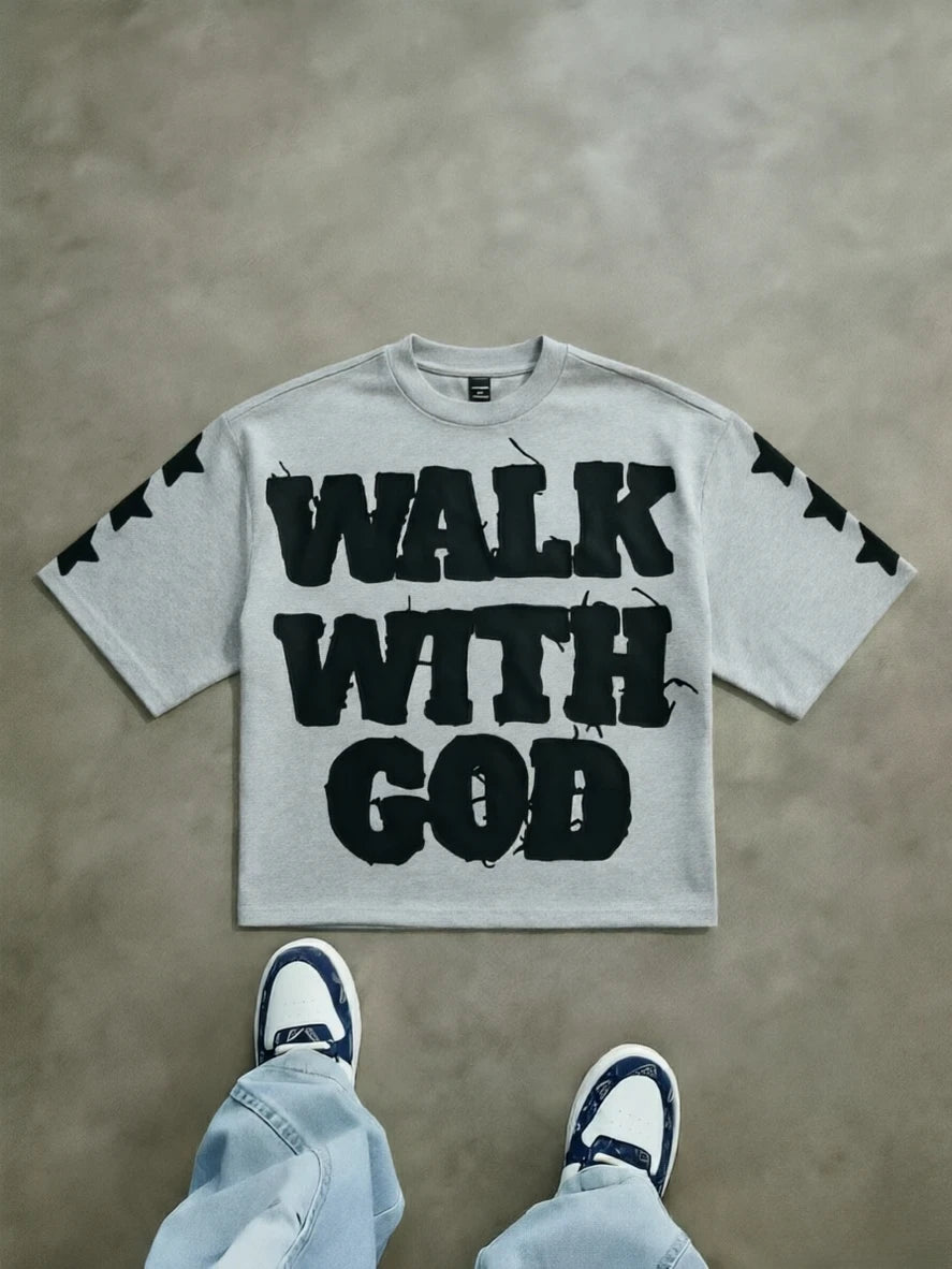 Faith Quote Oversized T-Shirt