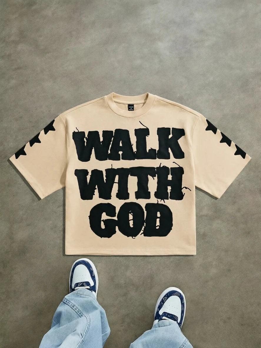 Faith Quote Oversized T-Shirt