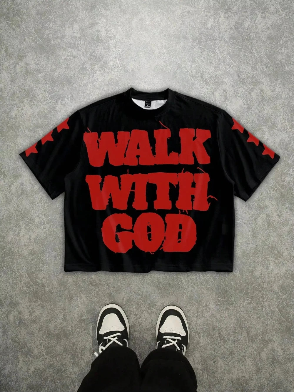 Faith Quote Oversized T-Shirt