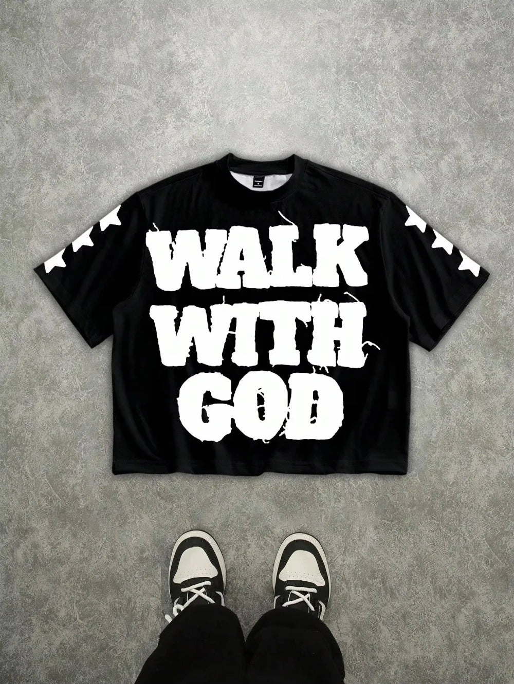 Faith Quote Oversized T-Shirt
