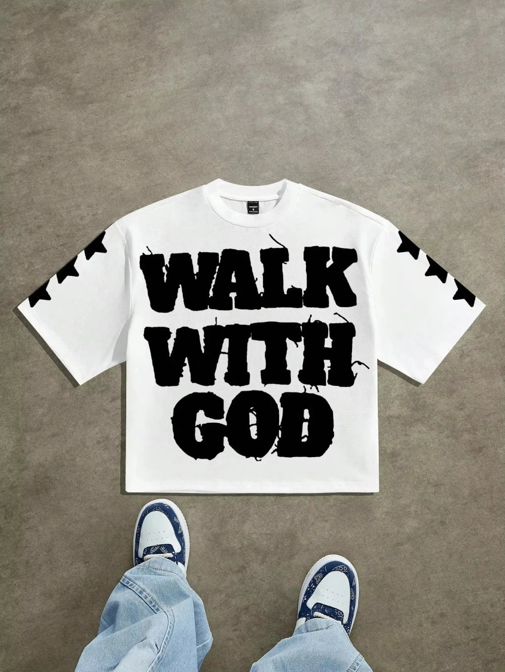 Faith Quote Oversized T-Shirt