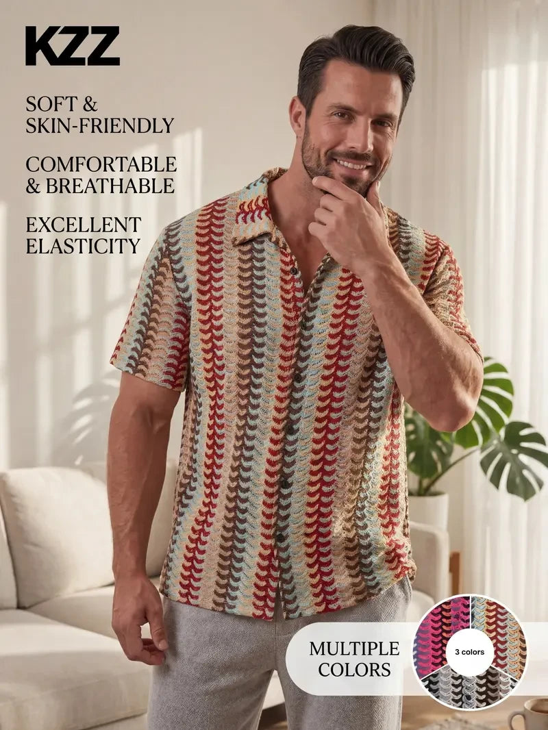 Openwork Knit Summer Shirt