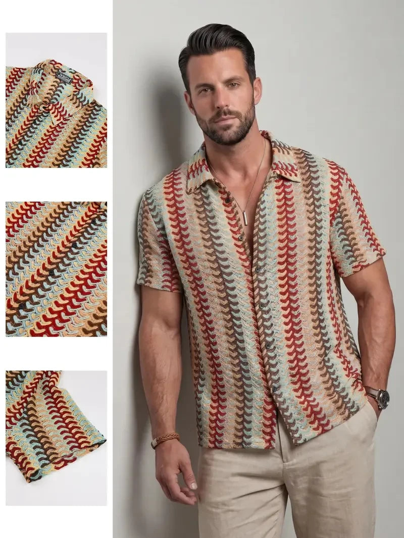 Openwork Knit Summer Shirt